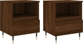 vidaXL Noptiere, 2 buc., stejar maro, 40x35x50 cm, lemn compozit