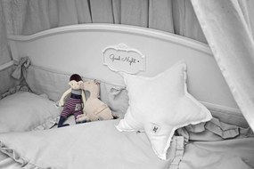 Set de cuvertura si perna din in pentru patut cu umplutura STONE GRAY, marime S
