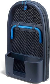 Masă de călcat pliabilă Joseph Joseph Pocket Max Plus 5000022, Husă din bumbac 100%, Strat impermeabil, Cârlig de agățare, Compartiment pentru fierul de călcat, DripShield, Albastru