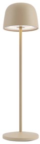 Lampă de masă bej, cu LED inclus, reîncărcabilă, cu stație de încărcare IP65 - Raika