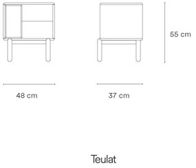 Noptieră gri închis Corvo - Teulat