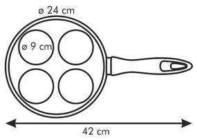 Tescoma Tigaie pentru ochiuri 24 cm