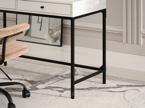 Masă PC Kaplan (lemn alb + negru). 1109767