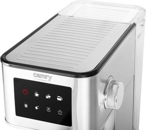 Aparat de espresso 7-în-1 Camry CR 4389, 1200 W, 20 bar, 1,7 l, control PID, panou LCD tactil, încălzire cești, extracție la rece, oțel inoxidabil