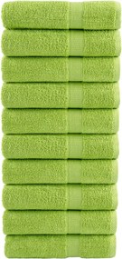 vidaXL Prosoape de mâini premium SOLUND 10 buc. verde 50x100cm 600 gsm