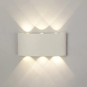 Aplica LED iluminat exterior ambiental IP54 ARCS alba