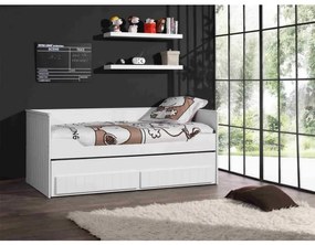 Pat Robin pentru copii 90x200 cm MDF alb – Vipack