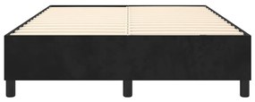 Cadru de pat box spring, negru, 140x200 cm, catifea Negru, 35 cm, 140 x 200 cm