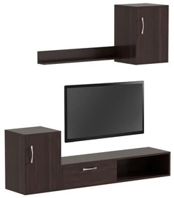 Ansamblu comoda TV Ranian melamina nuc 130x36x27.5 cm