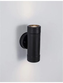 Aplica moderna de exterior cu iluminat ambiental up/down IP44 LIMBIO II neagra