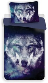 Lenjerie de pat din microfibra 3D BLUE WOLF, albastru Dimensiune lenjerie de pat: 70 x 90 cm | 140 x 200 cm