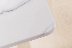 Masuta design modern, Metal, Auriu, Ceramica, Alb, ART LIVING 130cm, A-46204 VC