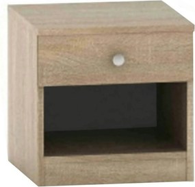Noptiera BETTY 2, stejar sonoma, DTD laminat, 40x40x40 cm