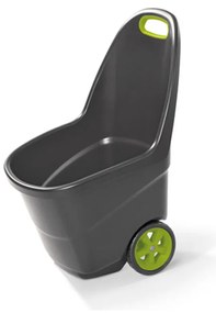 Roabă de grădină Easy Go XL din plastic, 62 l, gri-verde deschis