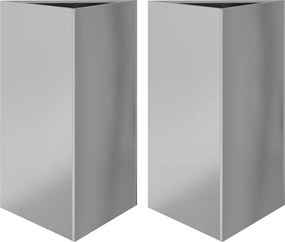 vidaXL Jardiniere grădină, 2 buc. 50x43x75 cm oțel galvanizat triunghi