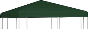 vidaXL Acoperiș de pavilion, 310 g/m², verde, 3 x 3 m