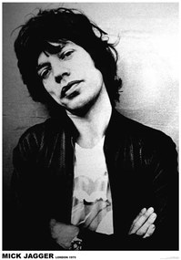 Poster Mick Jagger - London 1975, (59.4 x 84.1 cm)