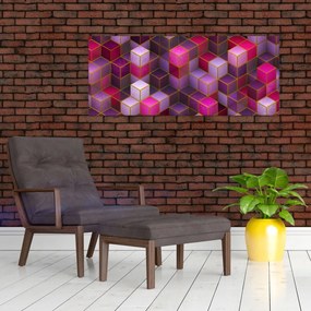 Tablou - Cuburi violet (120x50 cm)