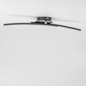 Plafonieră LED 2x6W/230V neagră