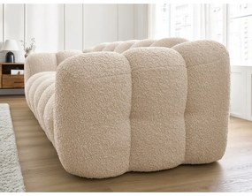 Canapea maro deschis cu tapițerie din țesătură bouclé 232 cm Hippolyte – Bobochic Paris