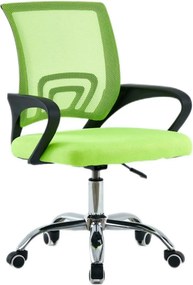 Scaun de birou DEX 4 NEW, verde/negru, material textil/plasă, 57x55x86