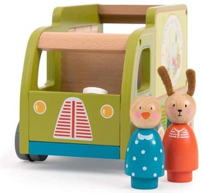 Mașinuță din lemn La Grande Famille Food Truck – Moulin Roty