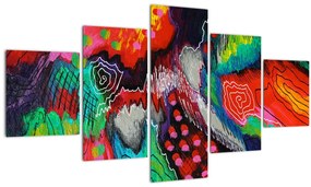 Tablou abstract - culori (125x70 cm), în 40 de alte dimensiuni noi