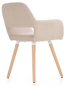 Scaun de bucaterie Leroy, bej/fag