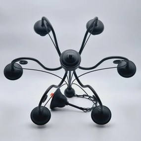 Lustră pe lanț DONATO 6xE14/40W/230V negru