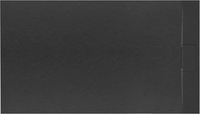 Cadita dus dreptunghiulara negru Rea Bazalt 80x120 cm