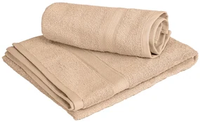 1x prosop de baie CLARYSSE ELEGANCE 70x140 cm + 1x prosop CLARYSSE 60x110 cm 100% bumbac, culoare nisipiu