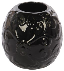 Vaza decorativa de culoare neagra .17 cm