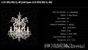 Candelabru Maria Theresa cristal Bohemia L14 301/05/1