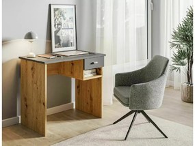 OFERTA Birou in decor stejar artisan cu blat antracit B-011 Calitatea a II-a