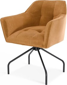 Scaun lemn masiv SILLA cu bază metalică, 62 × 83 × 62 cm