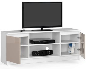 Măsuță TV Dariel (Alb + cappuccino lucios). 1069886