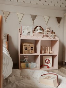 Biblioteca pentru copii Book Nook roz H76 cm