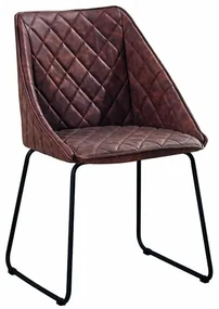 Scaun tip fotoliu Office, structura metalica, piele ecologica - MARO