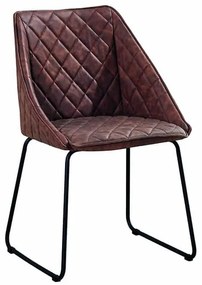 Scaun tip fotoliu Office, structura metalica, piele ecologica - MARO