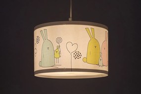 Lustra camera copii motiv iepurasi colorati Flappy