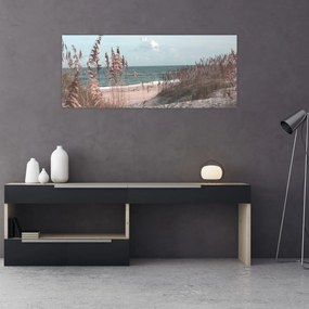 Tablou - Plaja roz (120x50 cm)