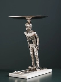 Tava pentru servire, din aluminiu, cu baza din marmura, Skier