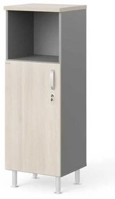 Dulap mediu Manager LUX 45 x 43 x 129,2 cm, stânga, salcâm deschis / gri