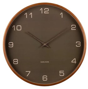 Karlsson 5993MG ceas de perete design, maro,diametru 40 cm