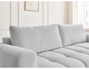 Canapea gri deschis extensibilă/cu spațiu de depozitare 251 cm Fuji – Bobochic Paris