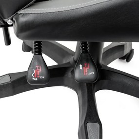 Scaun pentru jocuri video FIORANO negru/gri