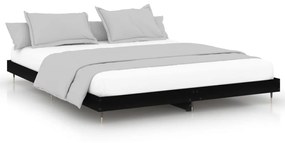 832150 vidaXL Cadru de pat, negru, 120x200 cm, lemn prelucrat
