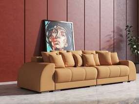 Canapea extensibilă dumonde cu 2 lăzi de depozitare si sezut confortabil din spuma high-density, Verona Enjoy Mango 310x100 cm