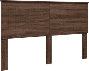 vidaXL Tăblie cap cu headboard Stejar închis 160 cm Lemn compozit
