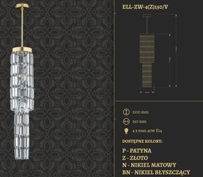 Lustra LUX suspendata, realizata manual ELLINI diametru 15cm